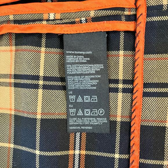 Tommy Hilfiger Plaid Jacket Size M Blazer Peacoat Double Breasted Lightweight - Picture 11 of 14